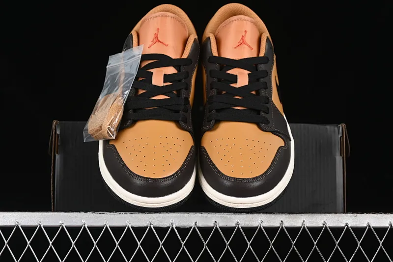 All categories Air Jordan Jordan series basketball shoes Air Jordan 1 Low Air Jordan 1 Low "Flax/Baroque Brown" AJ1 Joe 1 Tan low-top cultural basketball shoes HQ3603-201